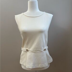ANN TAYLOR NWT  Elegant Cream Sleeveless Top